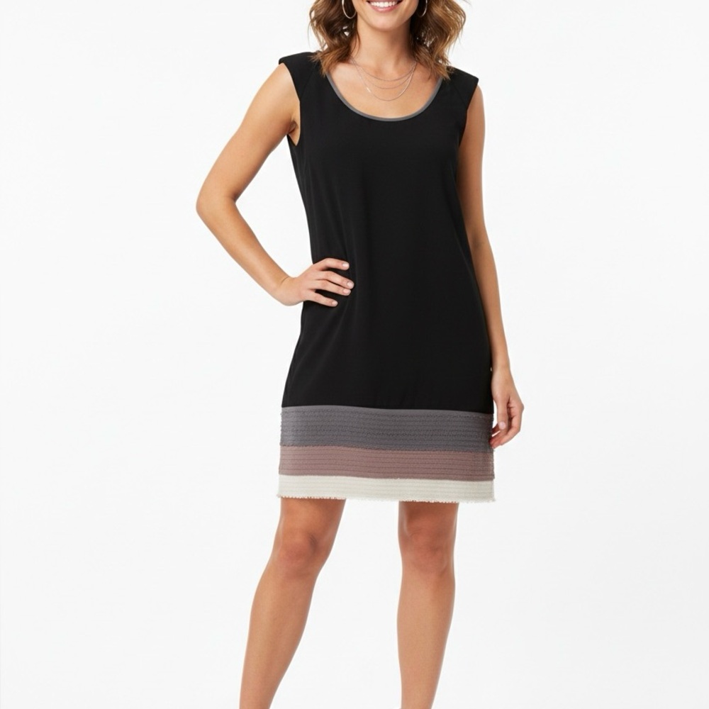 Ted Baker Silk Tunic Dress - TB Sz 1 | Colorblock Hem